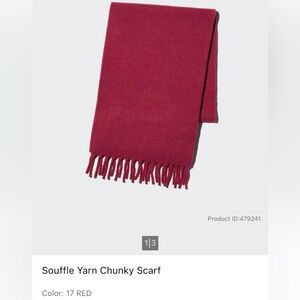 Uniqlo Chunky Stole Red Scarf